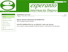 Tablet Screenshot of esperantocxemizo.saluton.dk